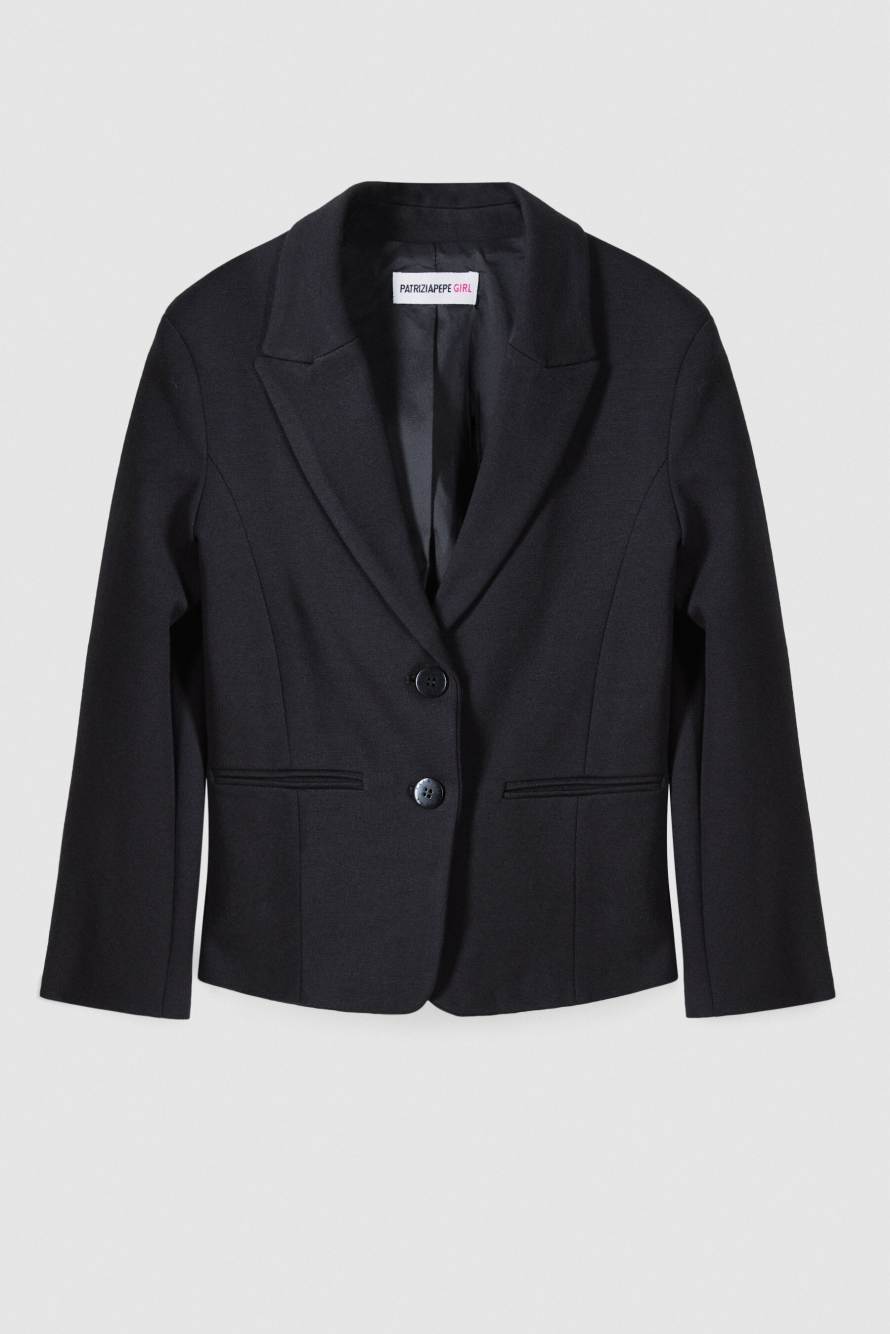 Blazer aus technischem Material, Schwarz, Patrizia Pepe