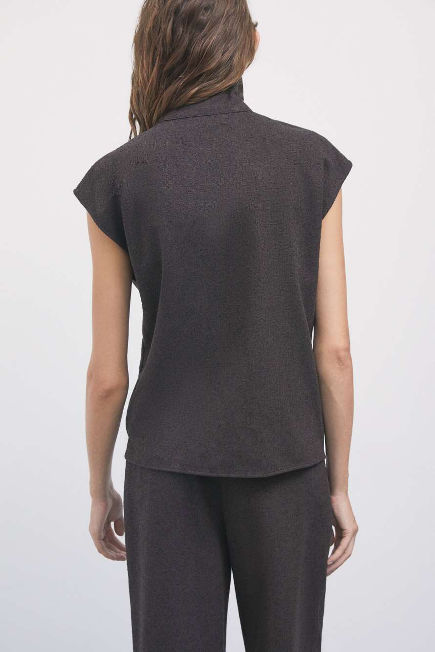 Gilet strutturato boucl&eacute;, Marrone, Patrizia Pepe