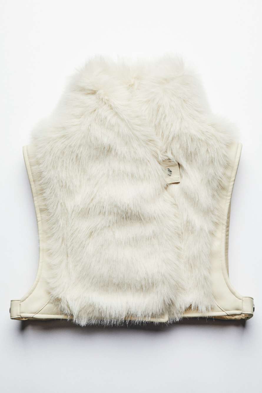 Soft vest with hood, White, Patrizia Pepe