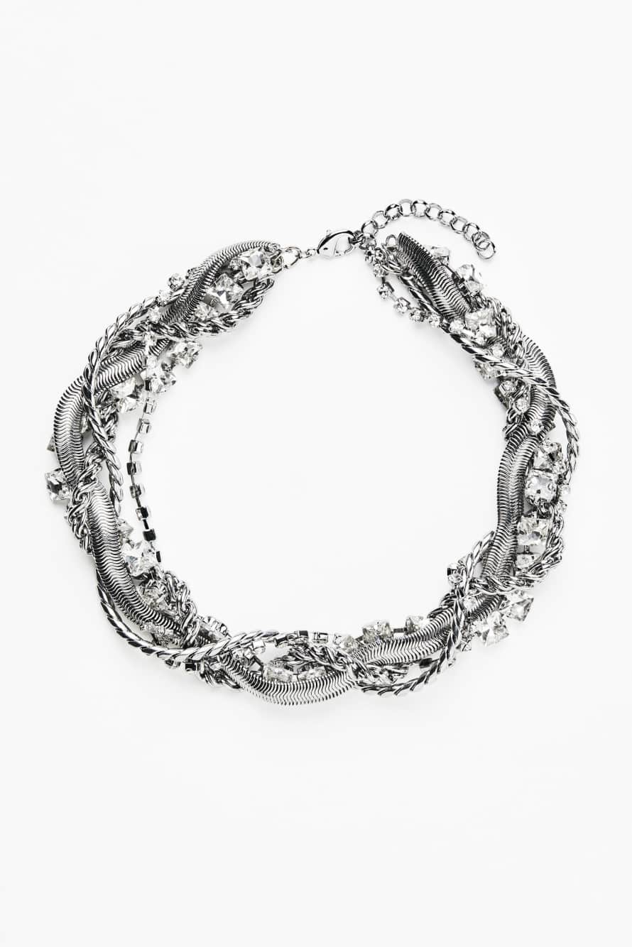 Diamond chain necklace, Silver, Patrizia Pepe