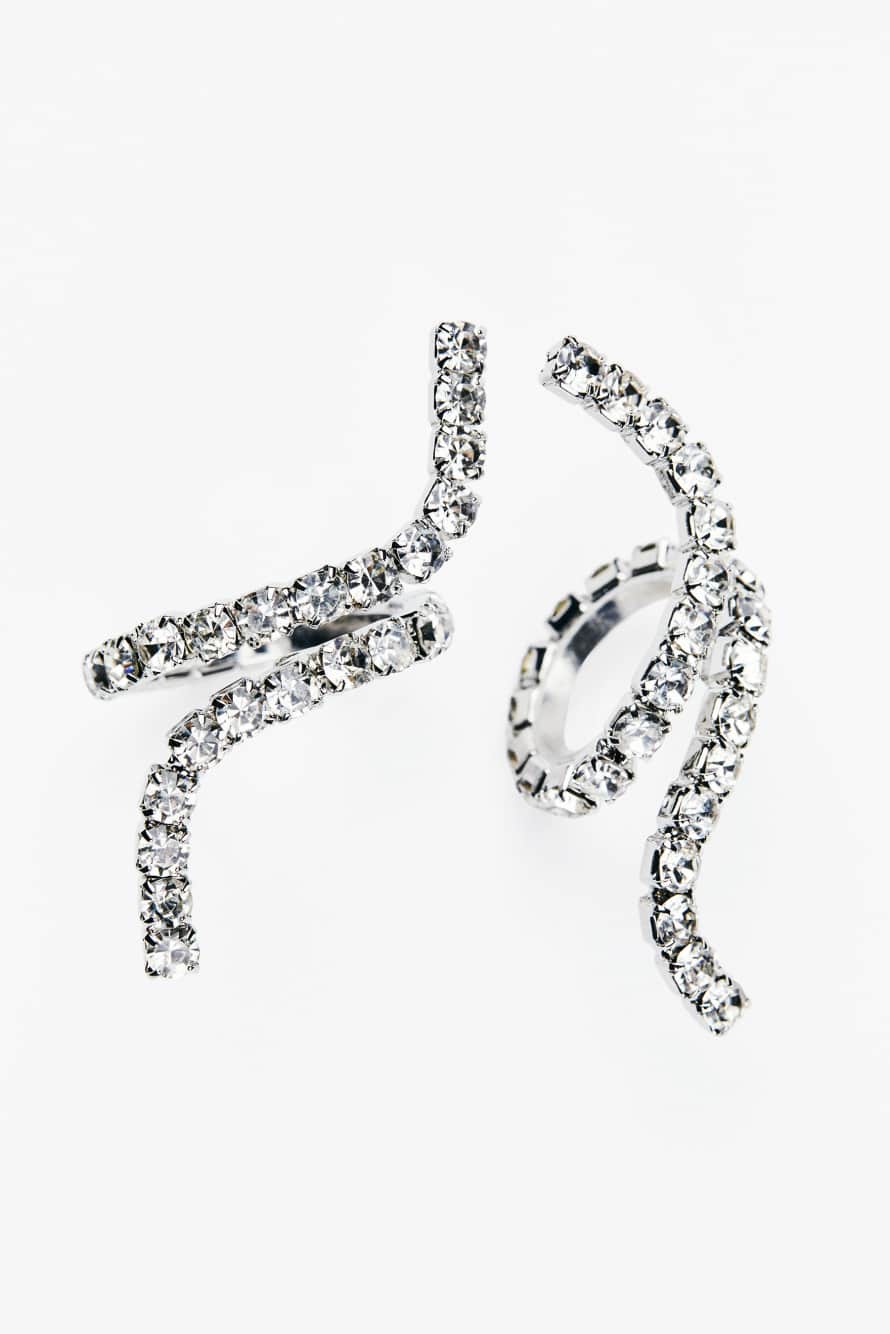 Diamond chain rings, Silver, Patrizia Pepe