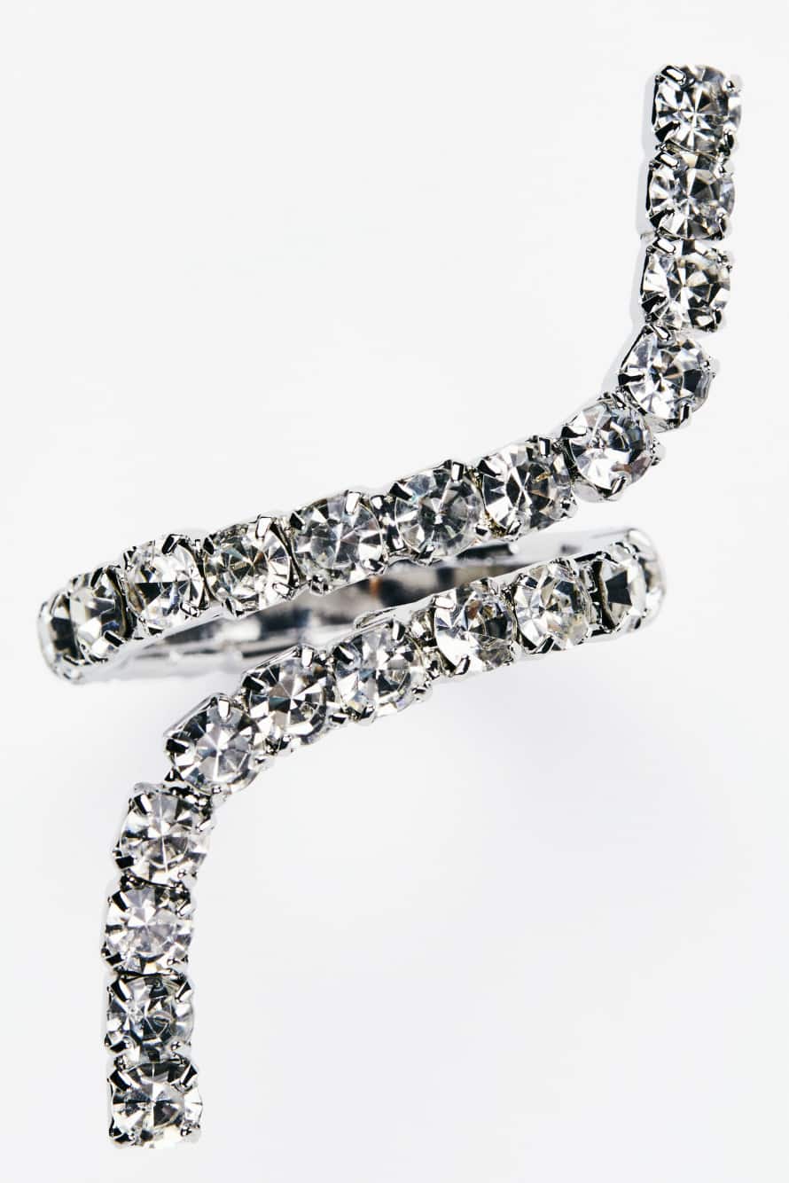 Diamond chain rings, Silver, Patrizia Pepe