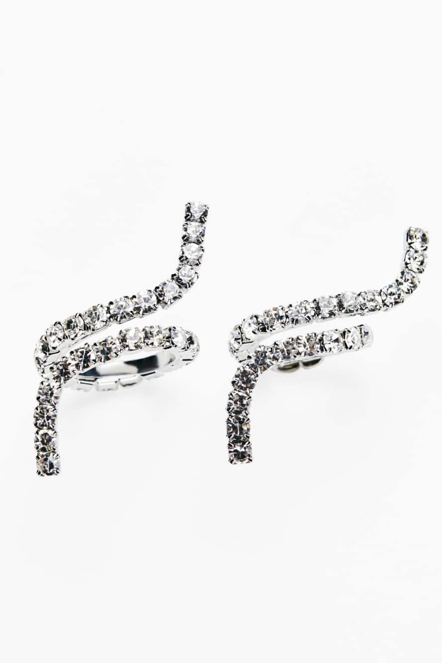 Diamond chain rings, Silver, Patrizia Pepe