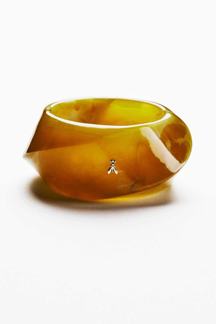 Resin bangle, Yellow, Patrizia Pepe