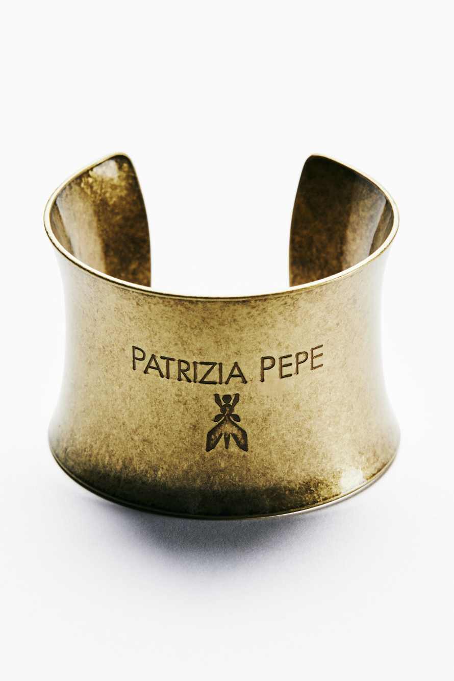 Smooth brass bangle, Gold, Patrizia Pepe