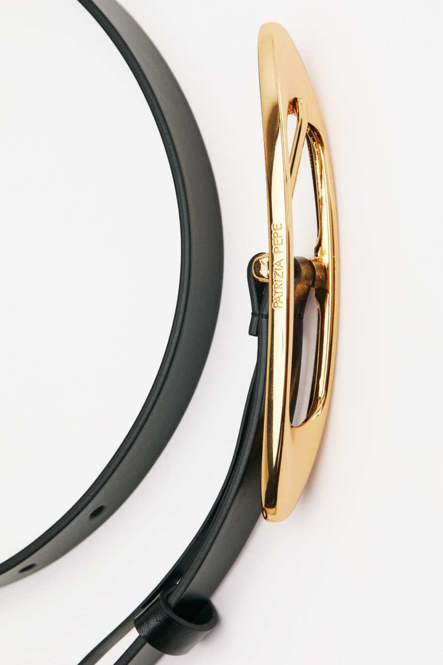 Low waist belt, Black, Patrizia Pepe