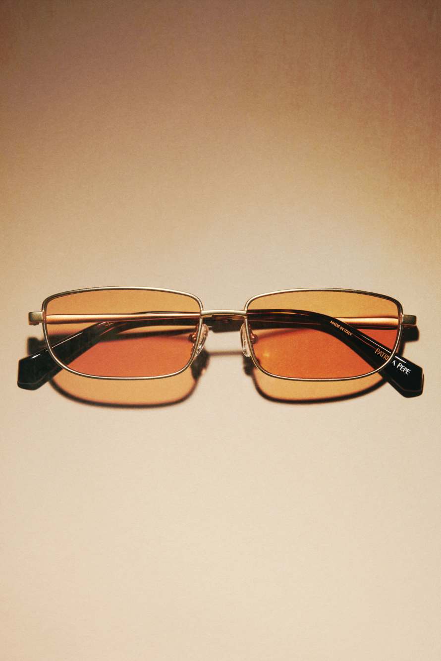 Rectangular silver metal sunglasses, Gold, Patrizia Pepe