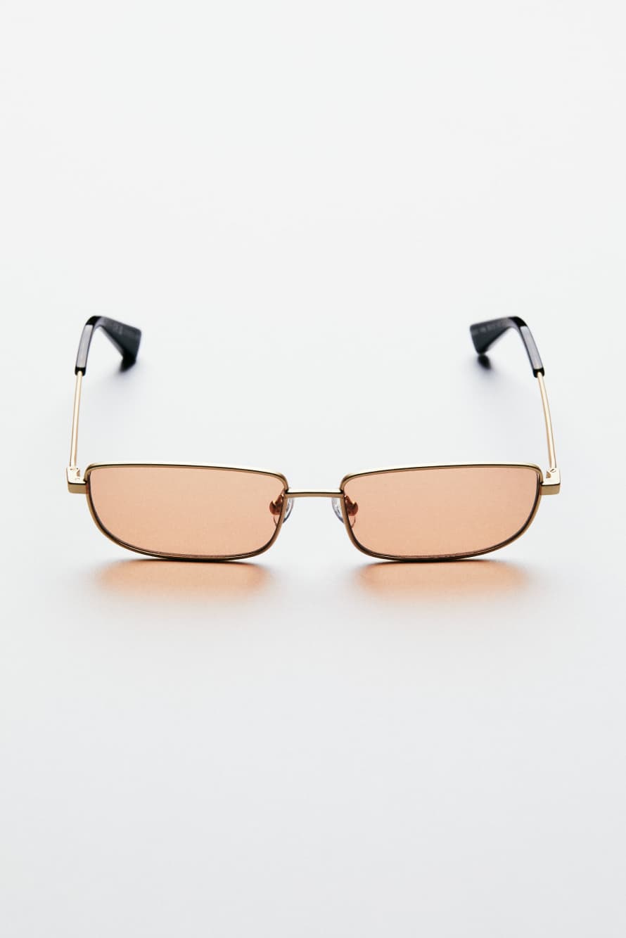 Rectangular silver metal sunglasses, Gold, Patrizia Pepe