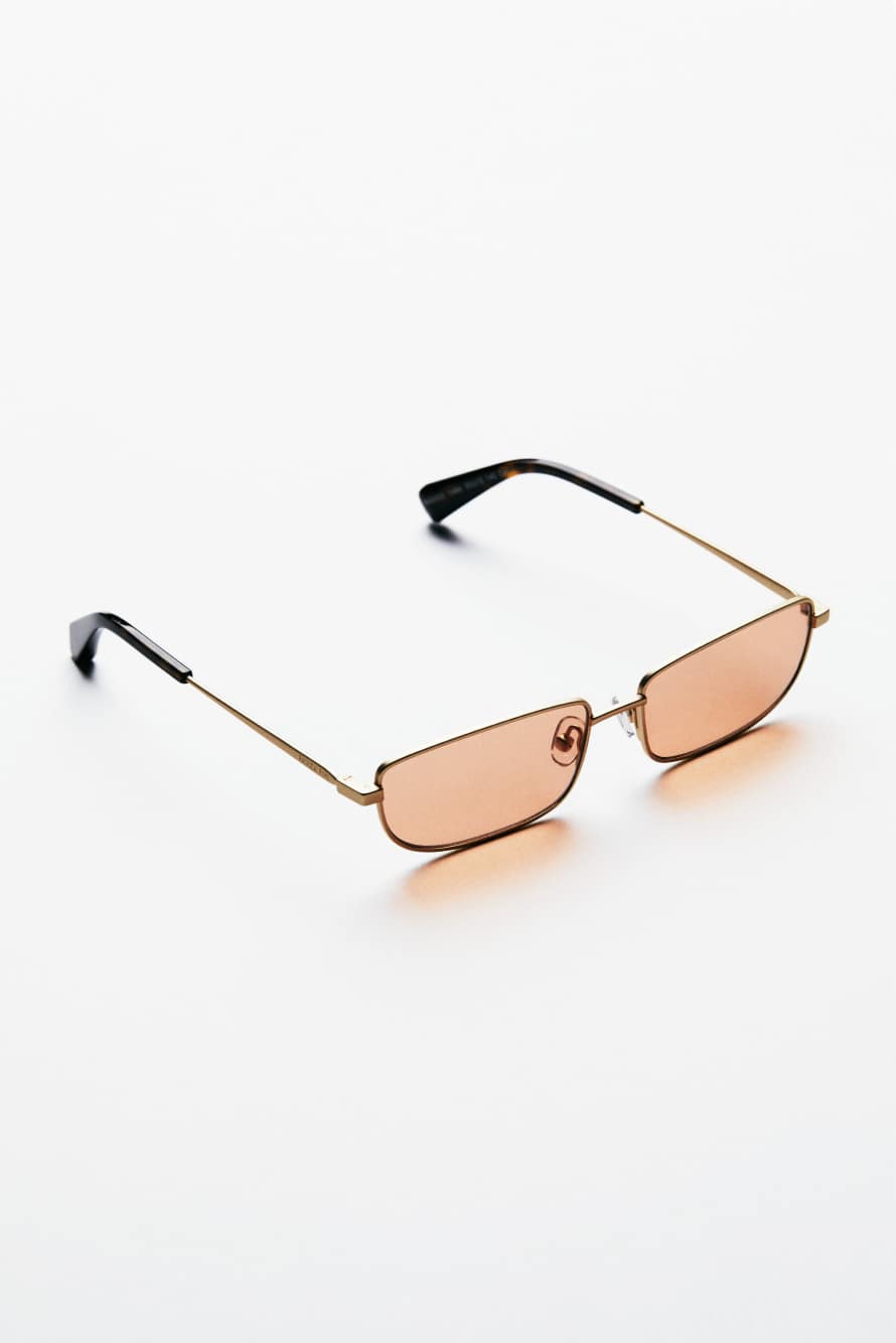 Rectangular silver metal sunglasses, Gold, Patrizia Pepe
