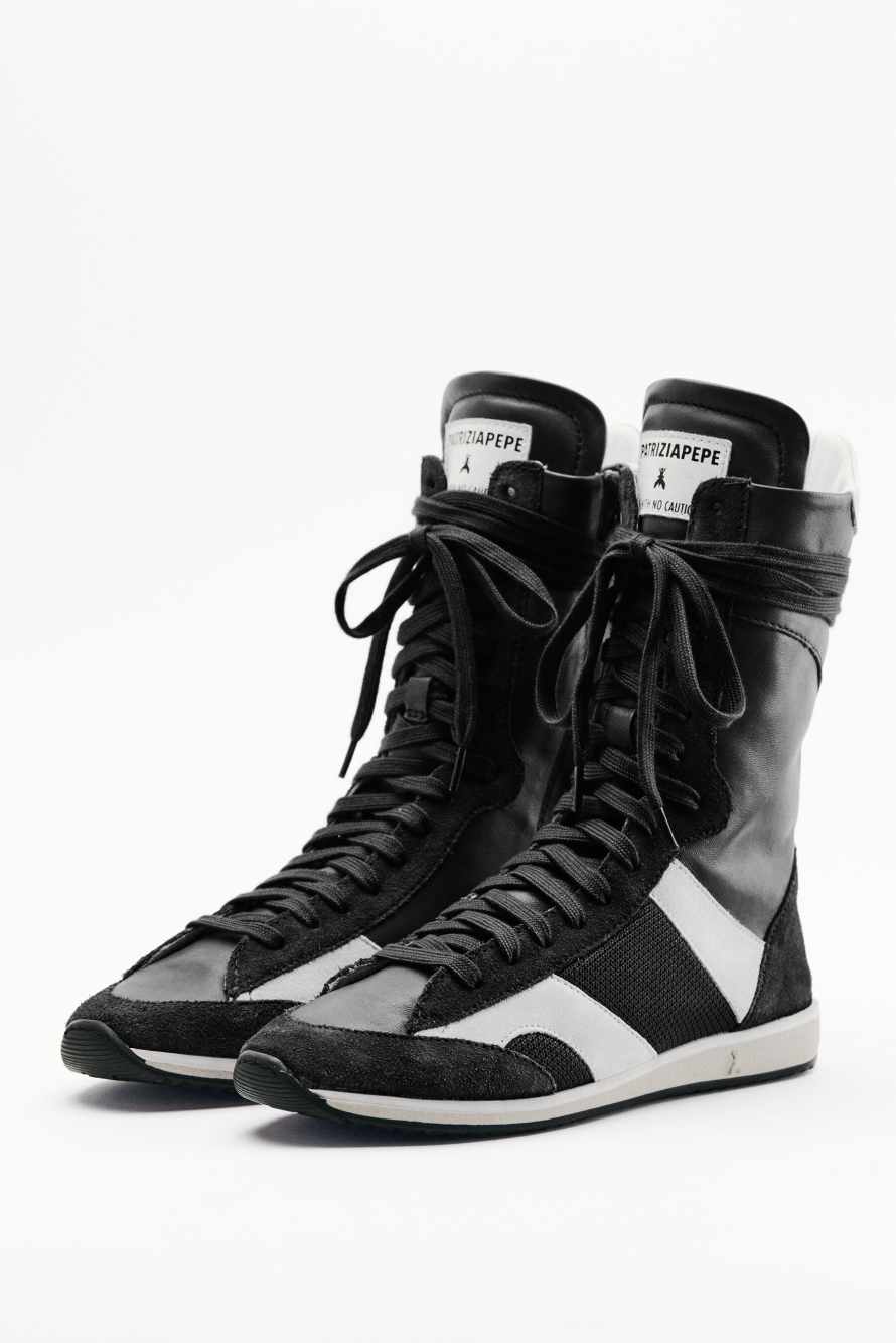 Racing SKIN '93 Sneakers, Black/White, Patrizia Pepe