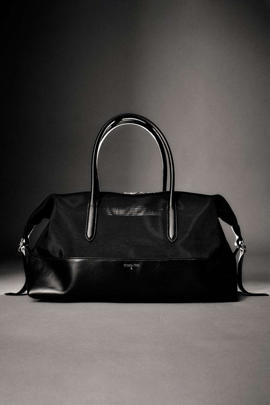 Vedo Non Vedo mesh bowling bag, Black, Patrizia Pepe