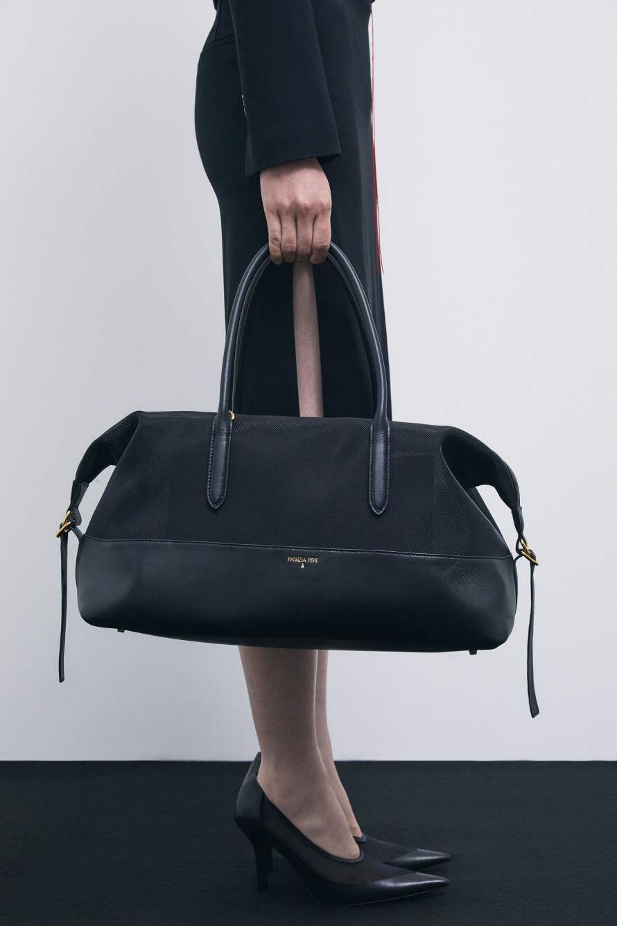 Vedo Non Vedo mesh bowling bag, Black, Patrizia Pepe