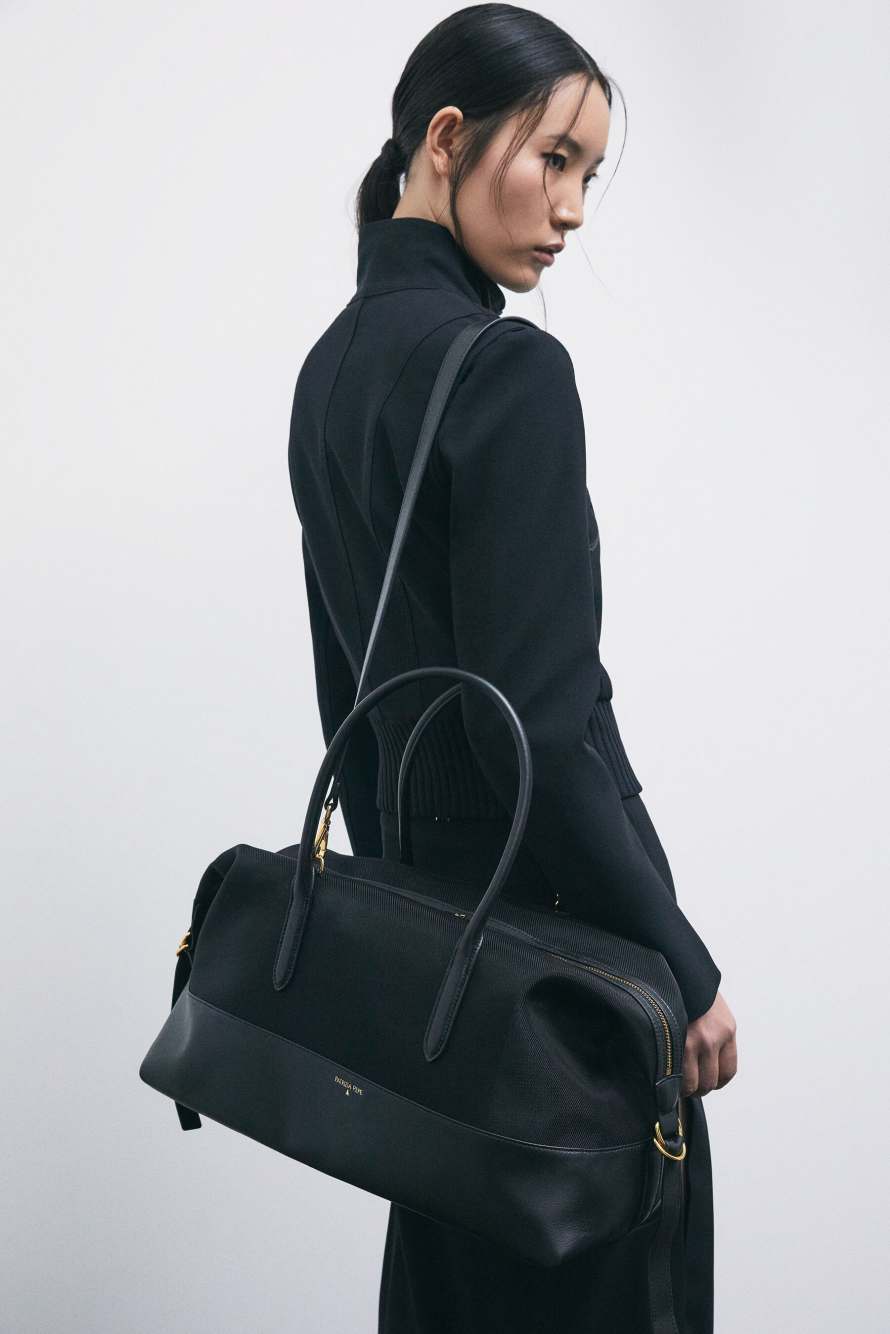 Vedo Non Vedo mesh bowling bag, Black, Patrizia Pepe