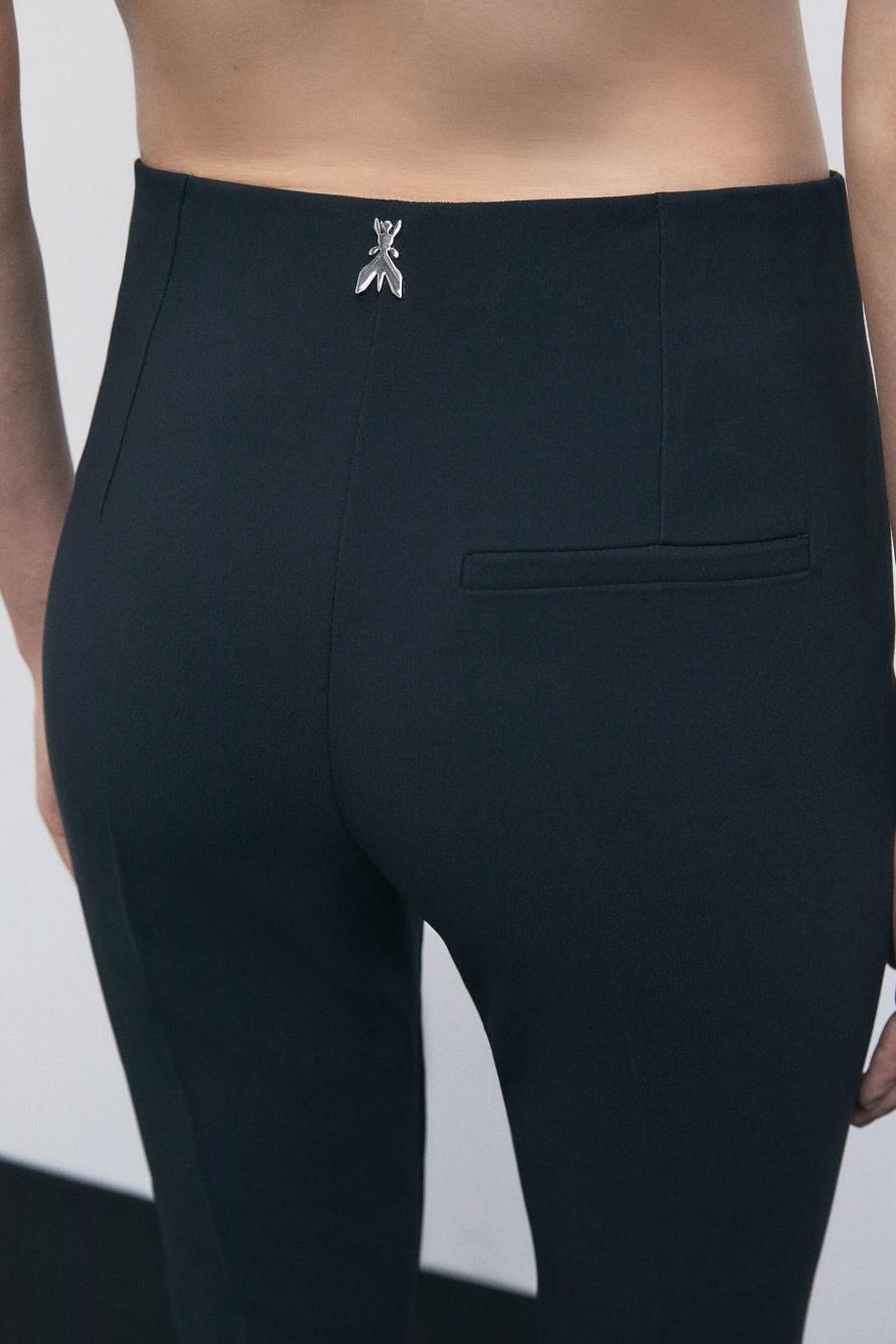 &ldquo;My SKIN Tailoring&rdquo; stretch-cr&ecirc;pe capri trousers, Black, Patrizia Pepe
