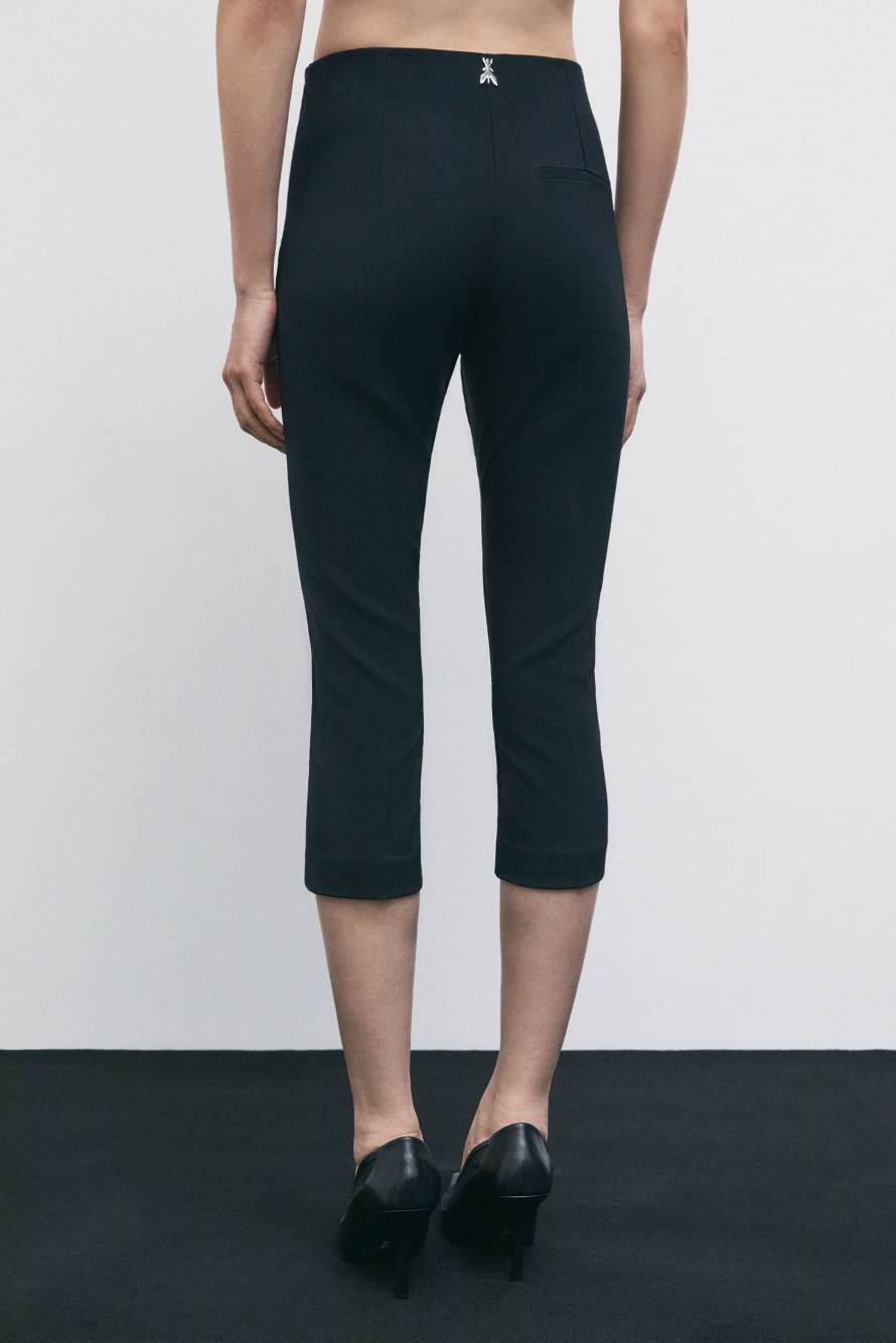 &ldquo;My SKIN Tailoring&rdquo; stretch-cr&ecirc;pe capri trousers, Black, Patrizia Pepe