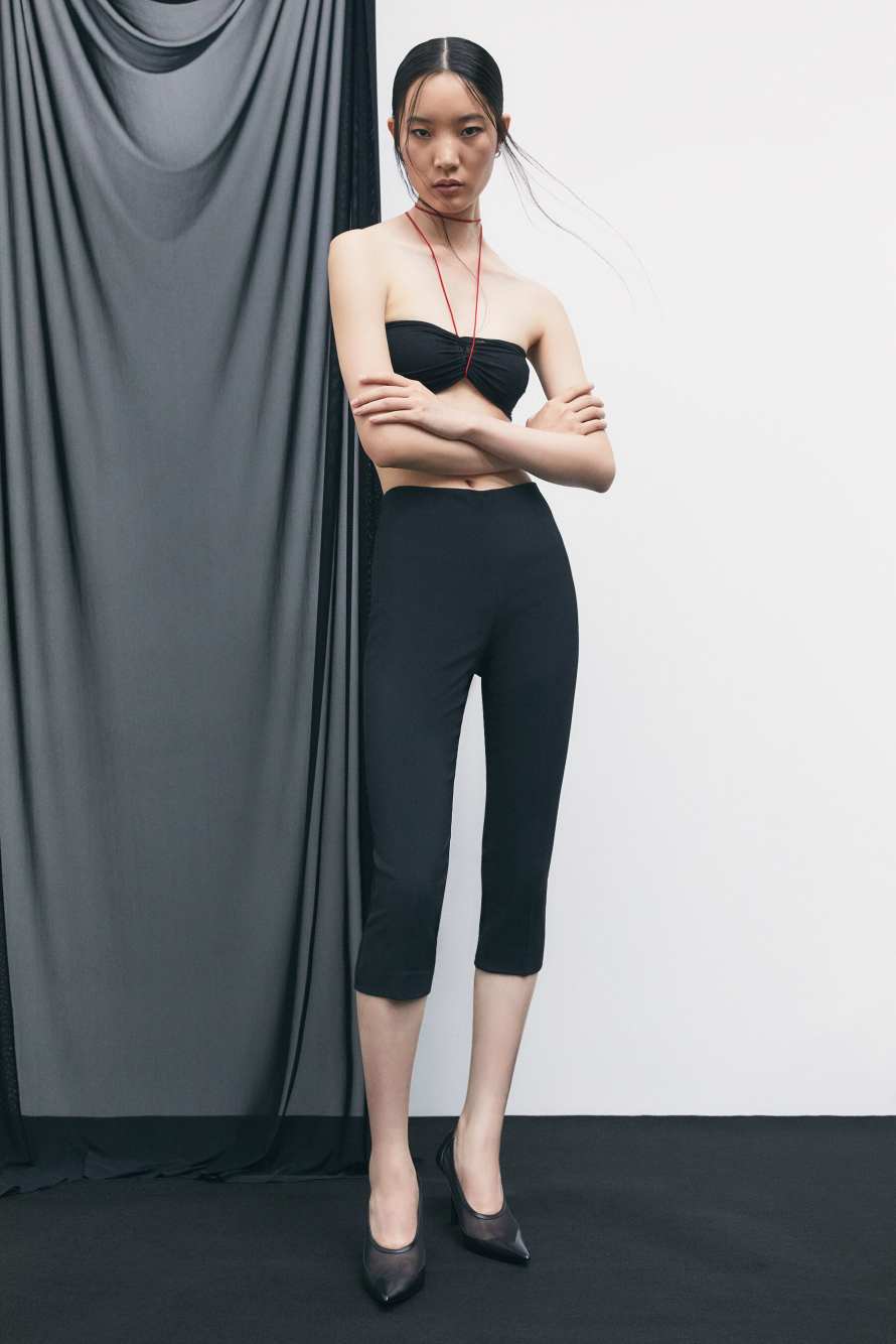 &ldquo;My SKIN Tailoring&rdquo; stretch-cr&ecirc;pe capri trousers, Black, Patrizia Pepe