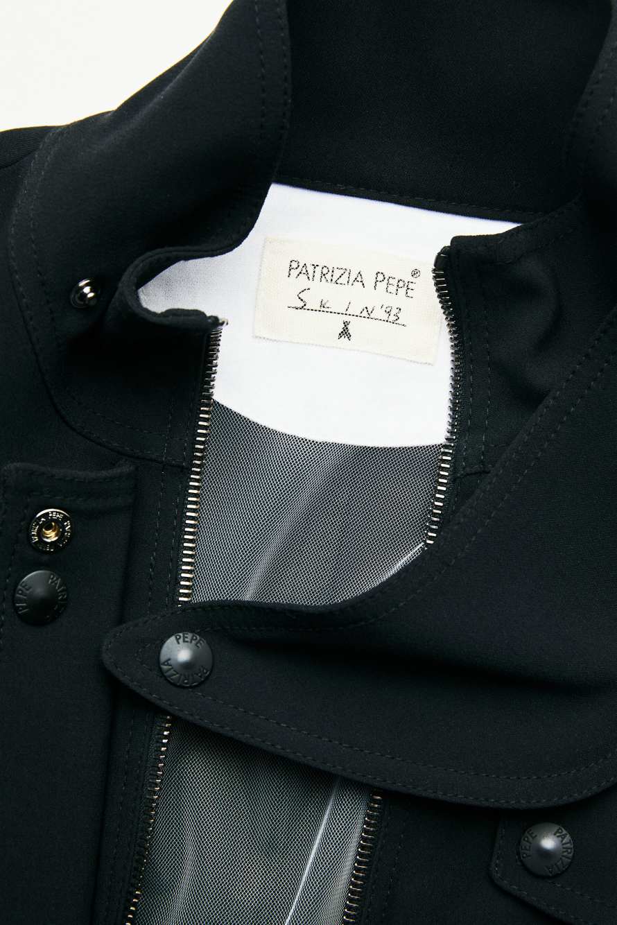 &ldquo;My SKIN Tailoring&rdquo; Icon jacket in stretch cr&ecirc;pe, Black, Patrizia Pepe