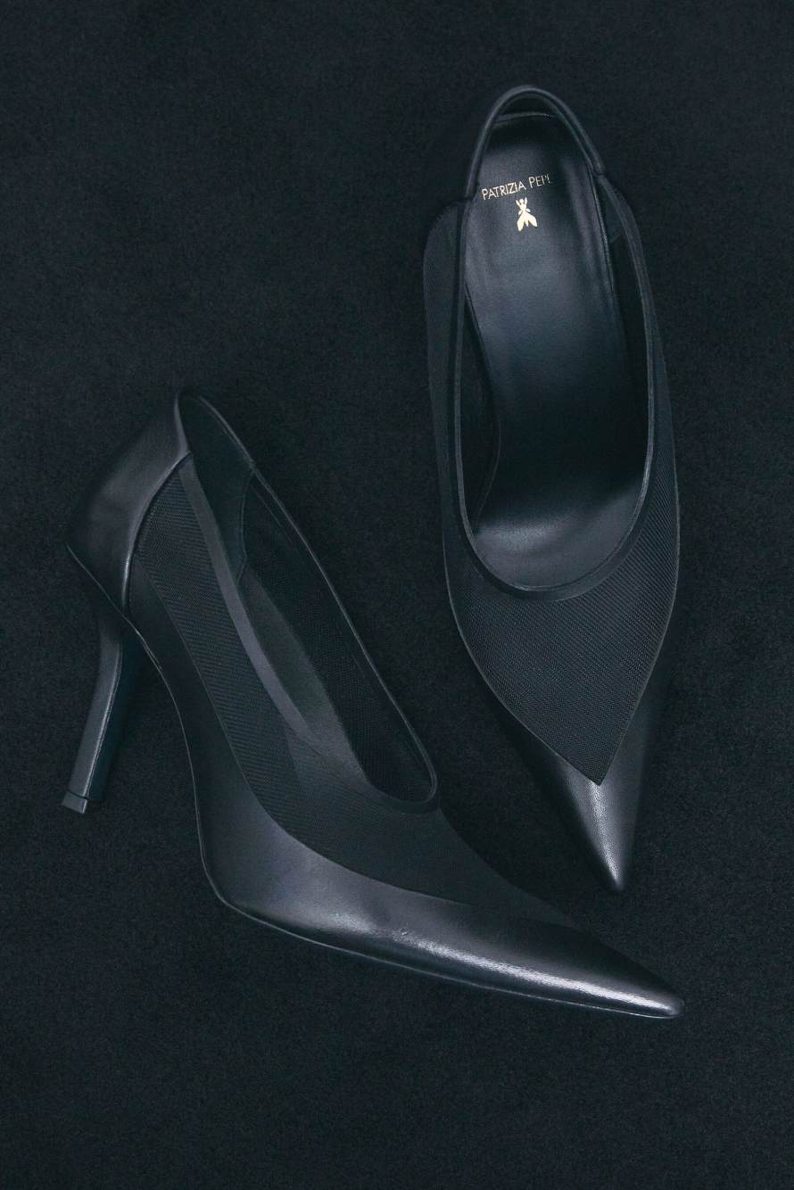 &ldquo;Vedo Non Vedo&rdquo; Minimal Shape pumps, Black, Patrizia Pepe