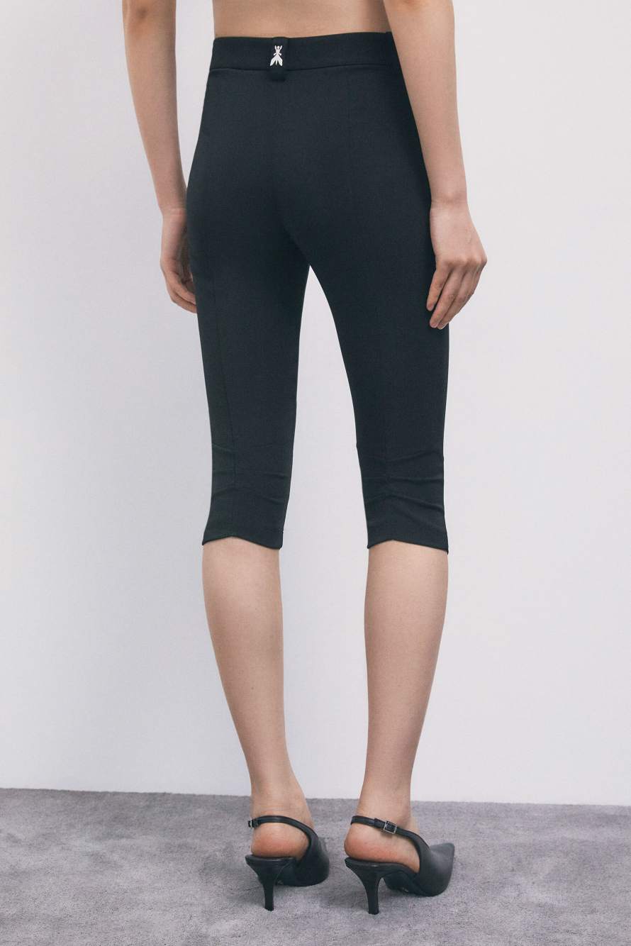 Capri pants in cr&ecirc;pe, Black, Patrizia Pepe