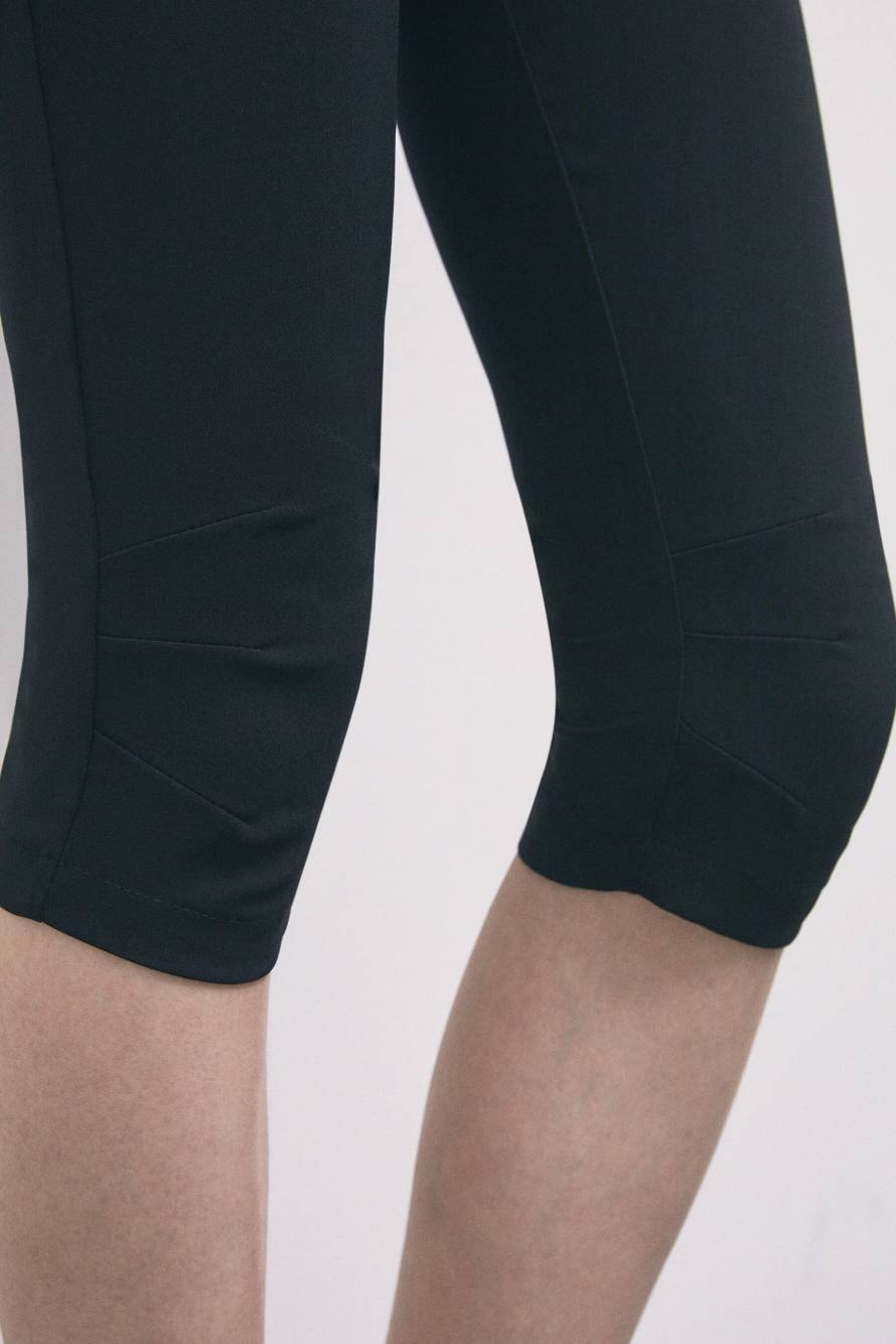 Capri pants in cr&ecirc;pe, Black, Patrizia Pepe