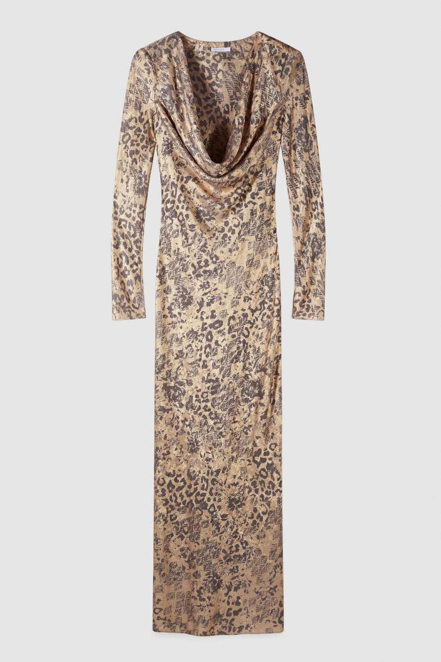 Leopard Print Long Dress, Abstract Fantasy, Patrizia Pepe