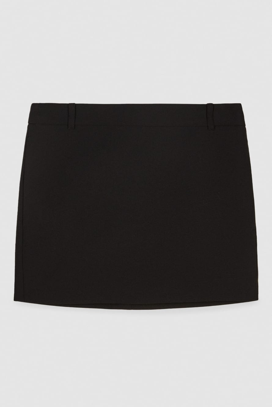 Gabardine mini skirt, Black, Patrizia Pepe