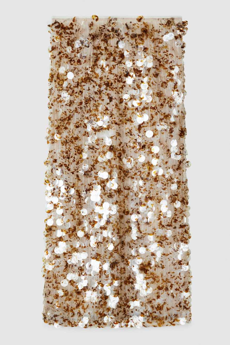 Sequined midi skirt, Gold, Patrizia Pepe