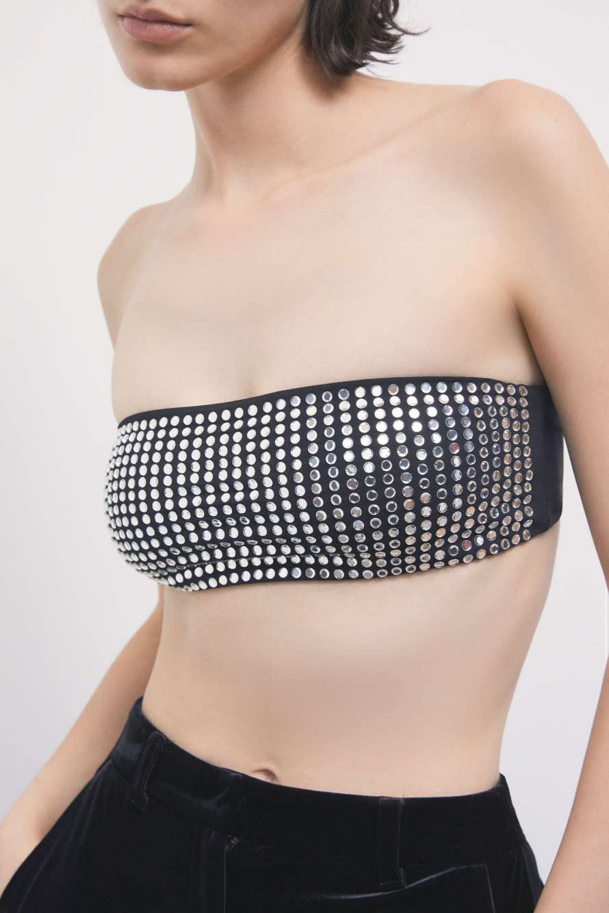 Jeweled top, Black, Patrizia Pepe