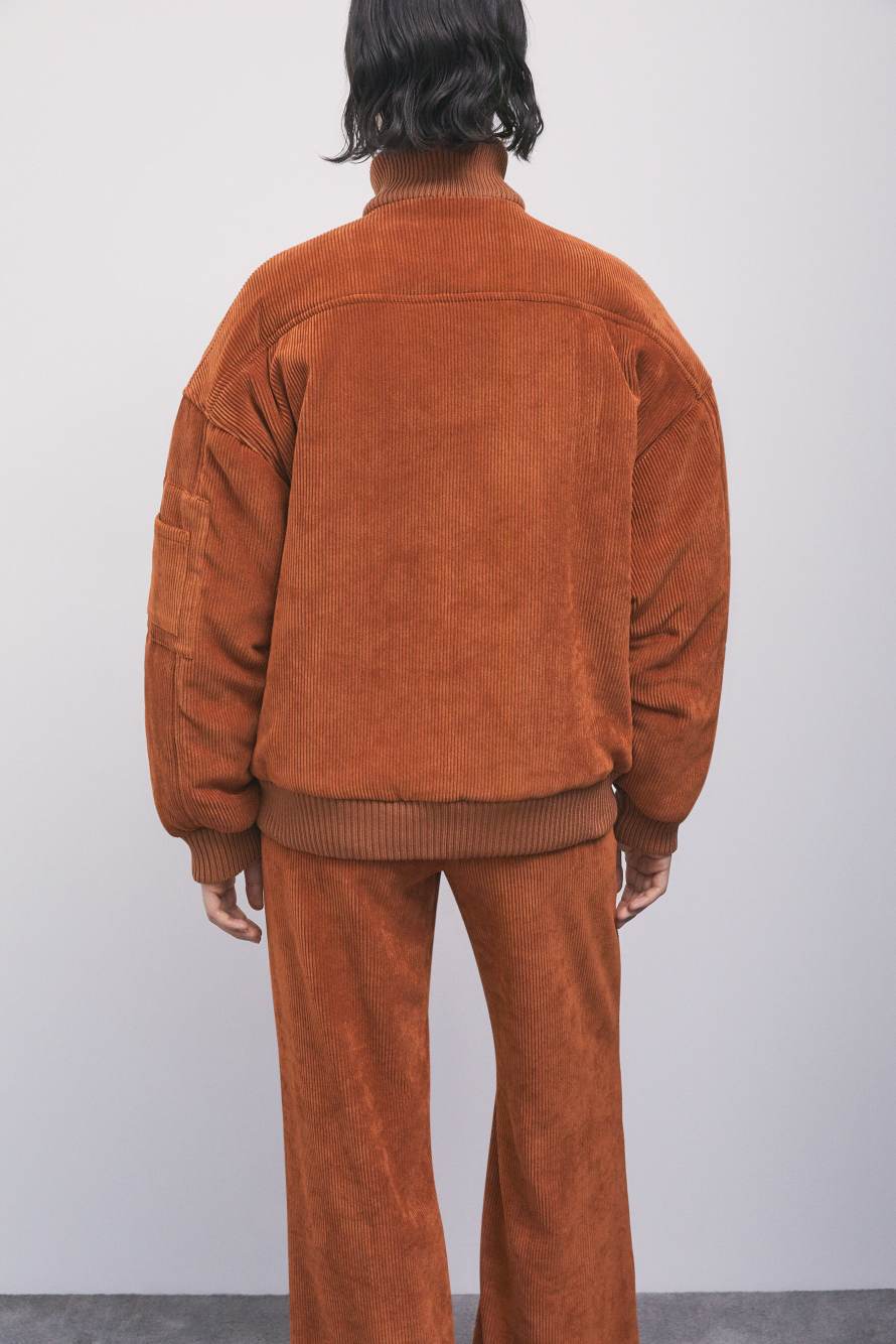 Wattierte Bomberjacke, Dunkelorange, Patrizia Pepe