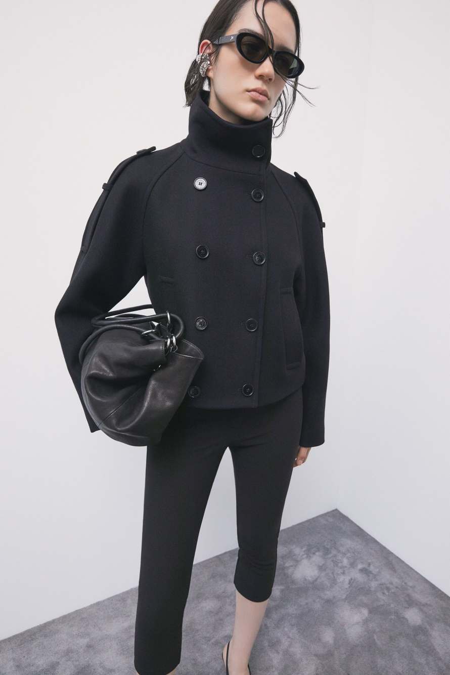 Short wool and cashmere-blend jacket, Black, Patrizia Pepe