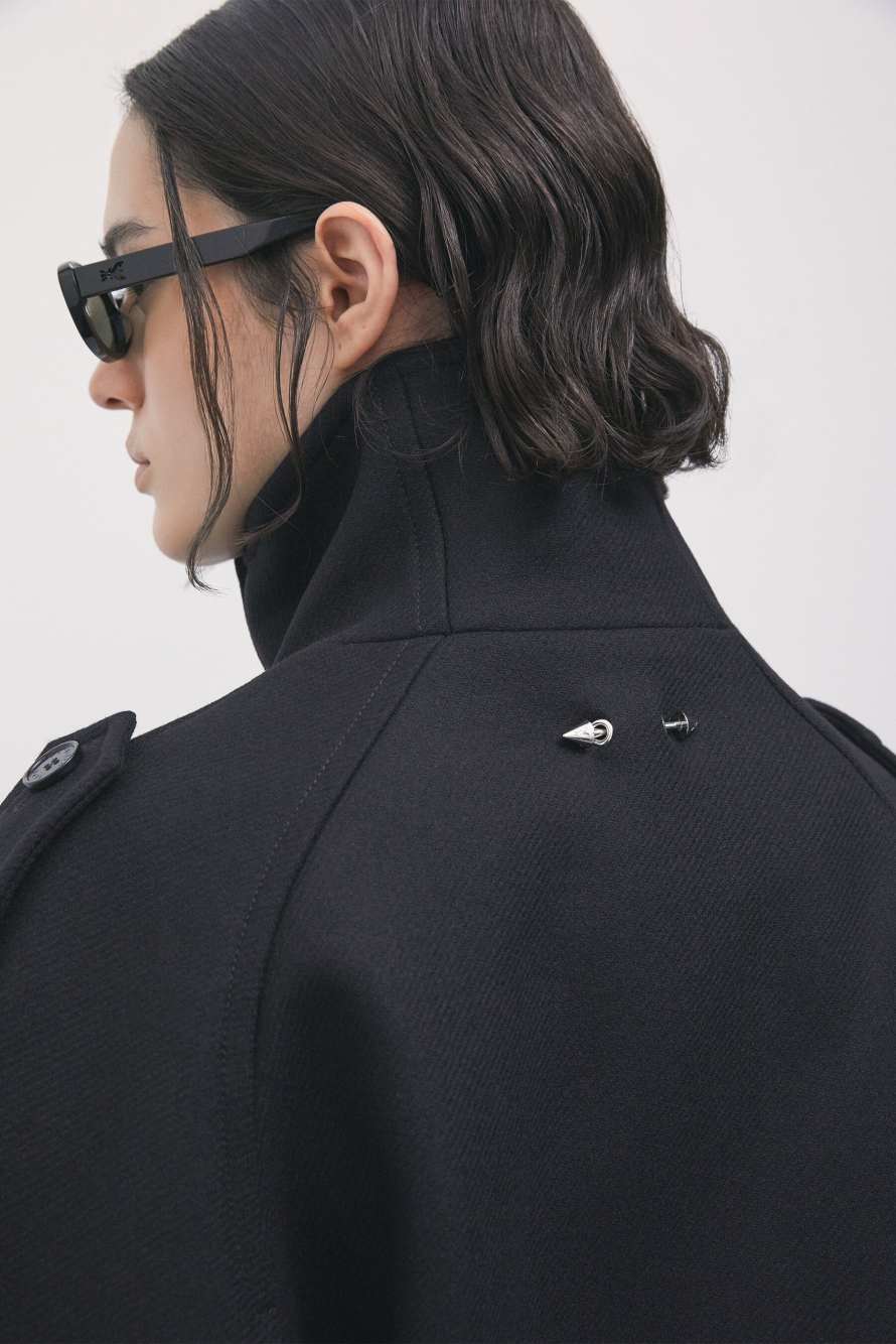 Short wool and cashmere-blend jacket, Black, Patrizia Pepe