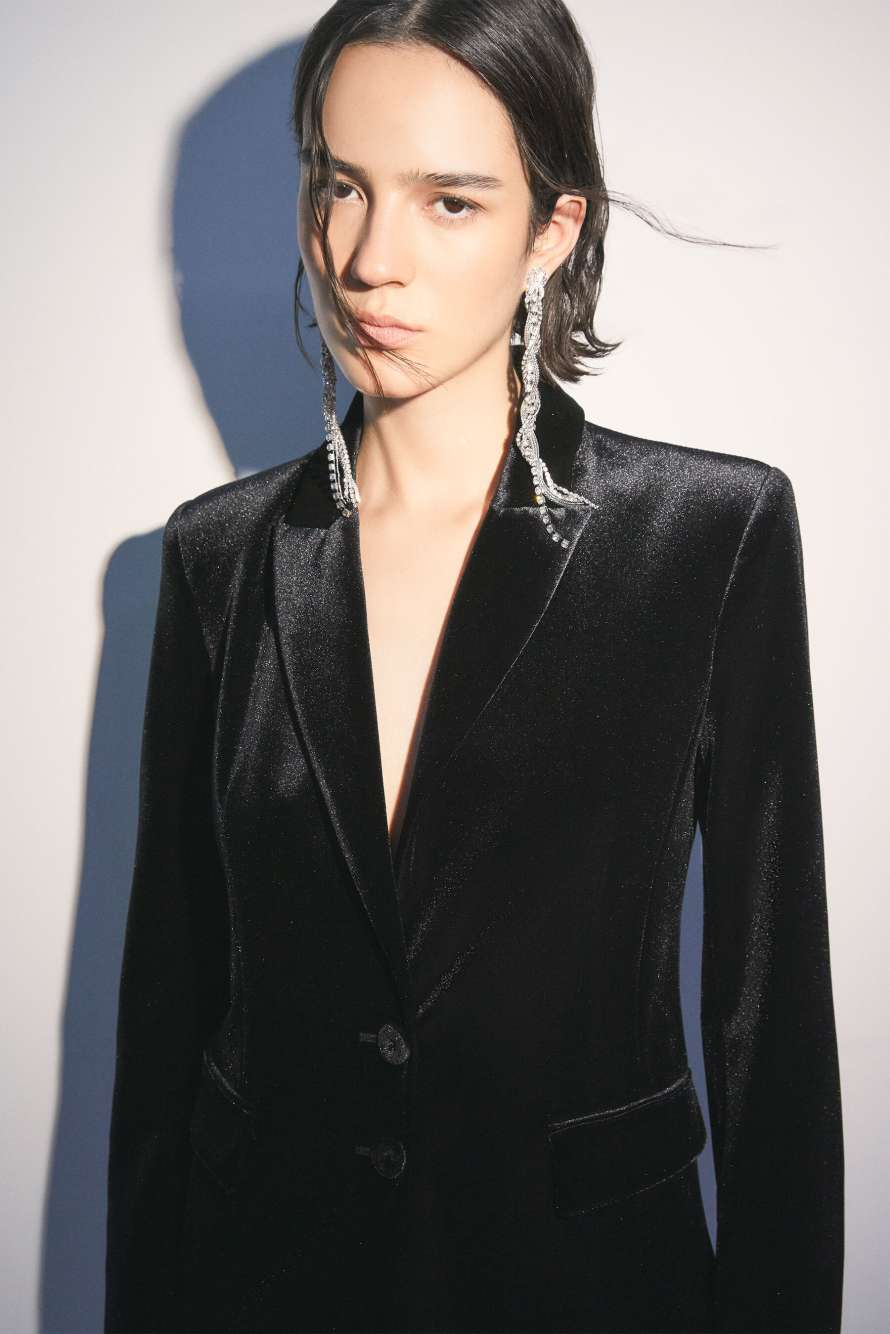 Velvet Jacket, Black, Patrizia Pepe