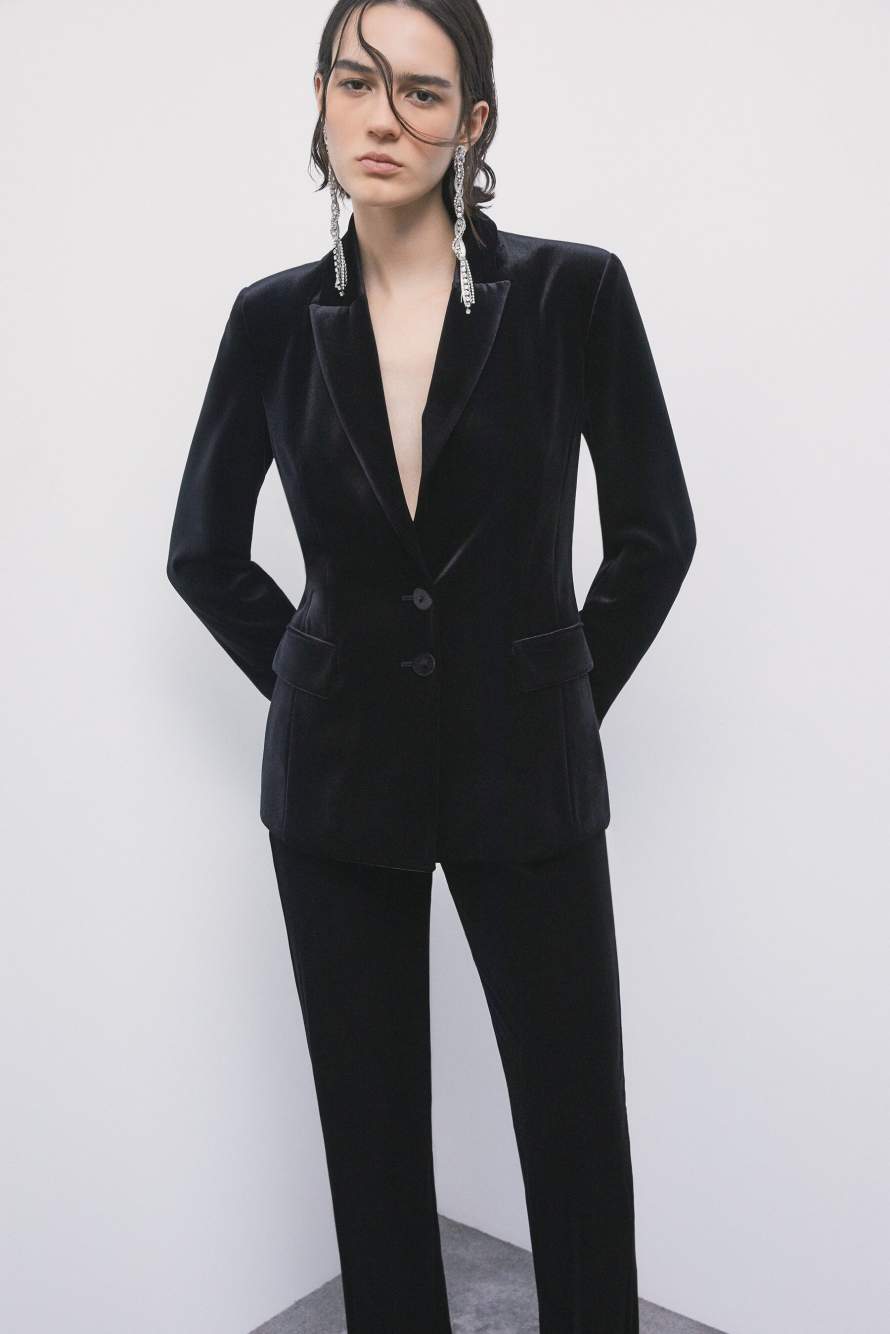Velvet Jacket, Black, Patrizia Pepe