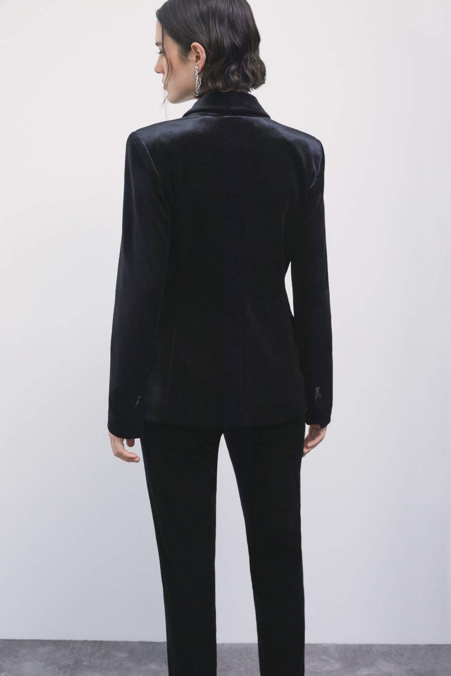 Velvet Jacket, Black, Patrizia Pepe