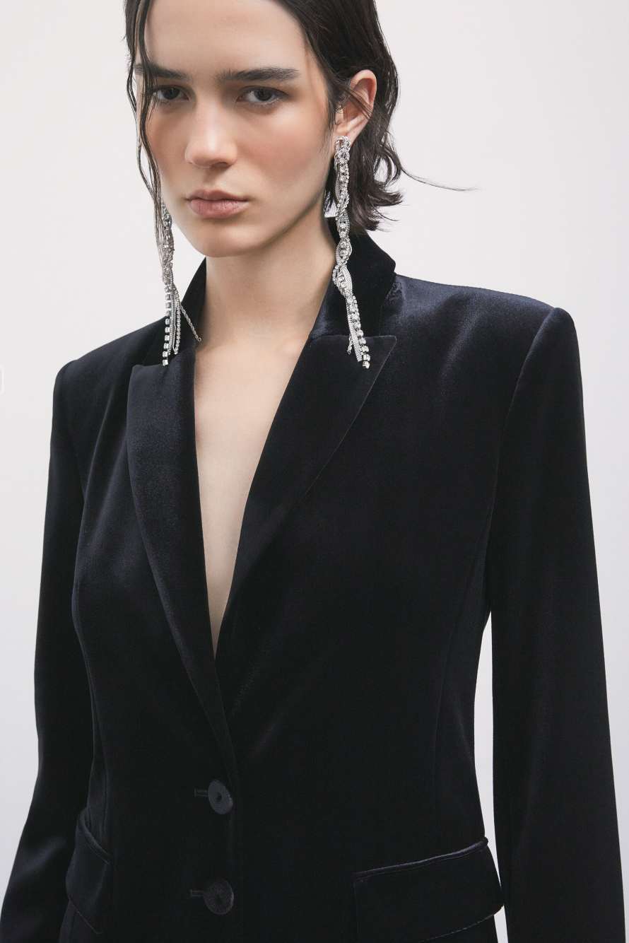 Velvet Jacket, Black, Patrizia Pepe