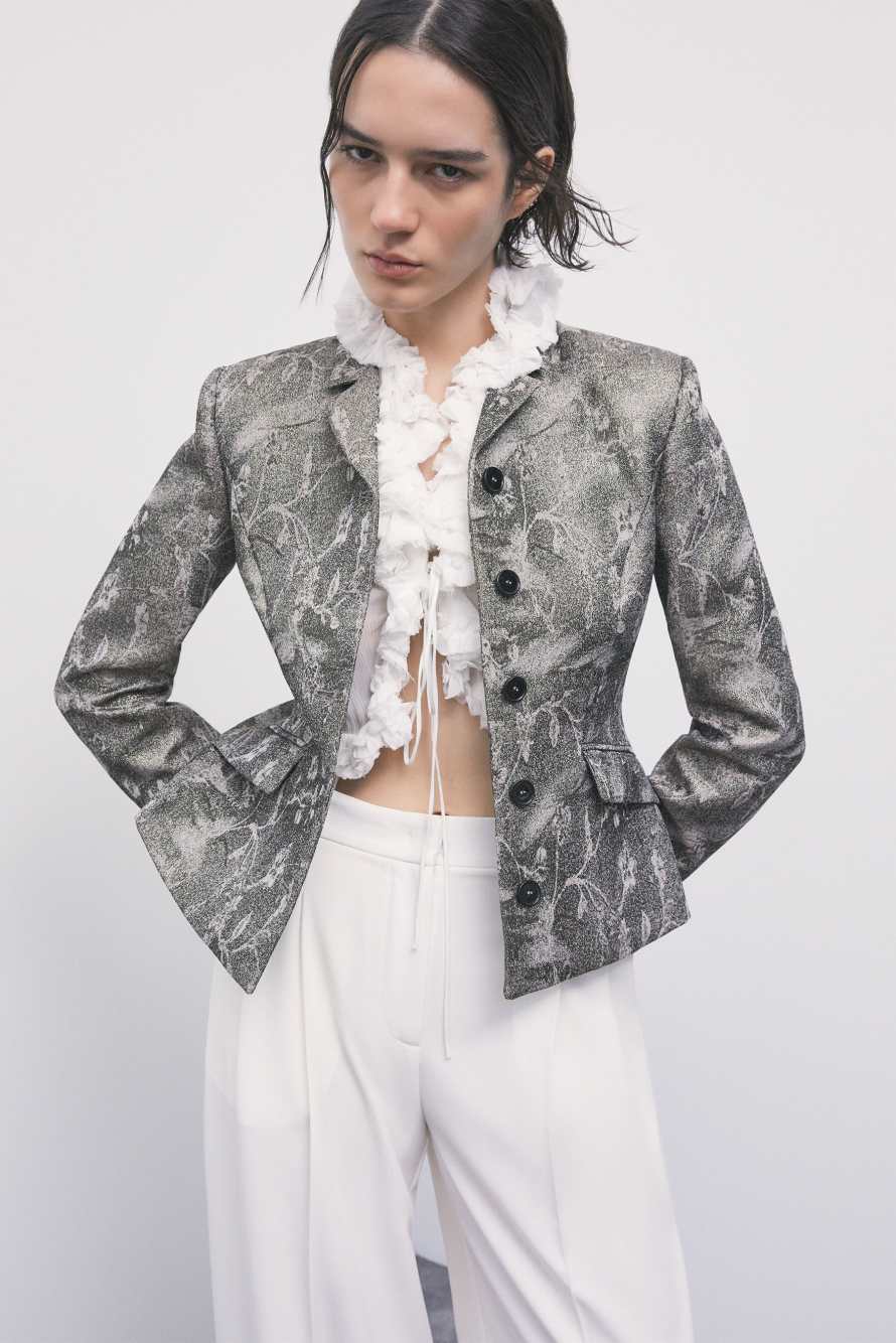 Shaped Jacquard Blazer, Abstract Fantasy, Patrizia Pepe