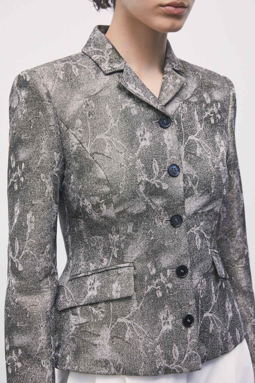 Shaped Jacquard Blazer, Abstract Fantasy, Patrizia Pepe