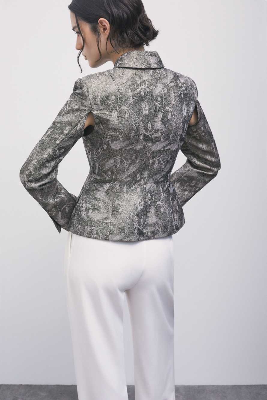 Shaped Jacquard Blazer, Abstract Fantasy, Patrizia Pepe