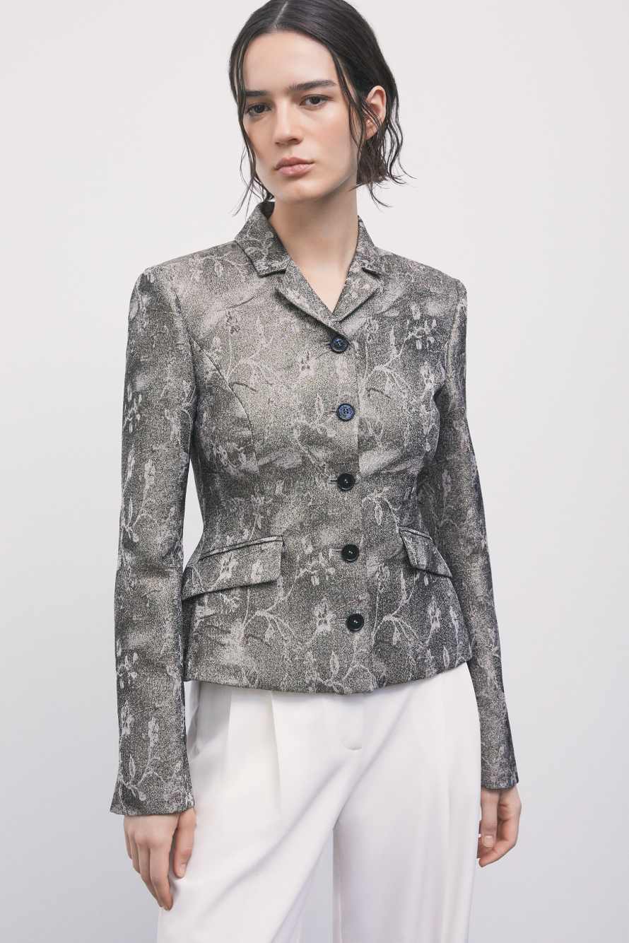 Shaped Jacquard Blazer, Abstract Fantasy, Patrizia Pepe