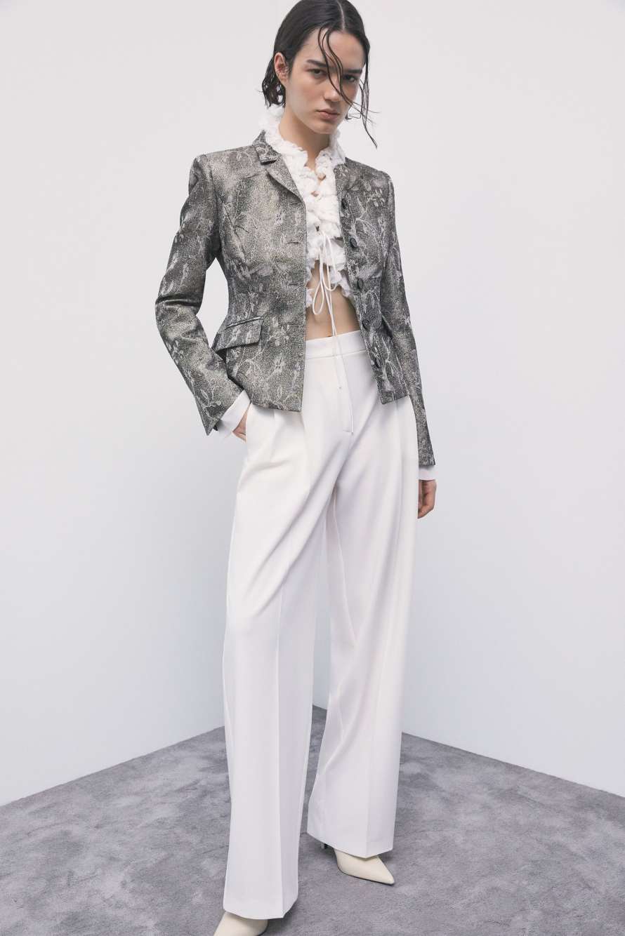 Shaped Jacquard Blazer, Abstract Fantasy, Patrizia Pepe