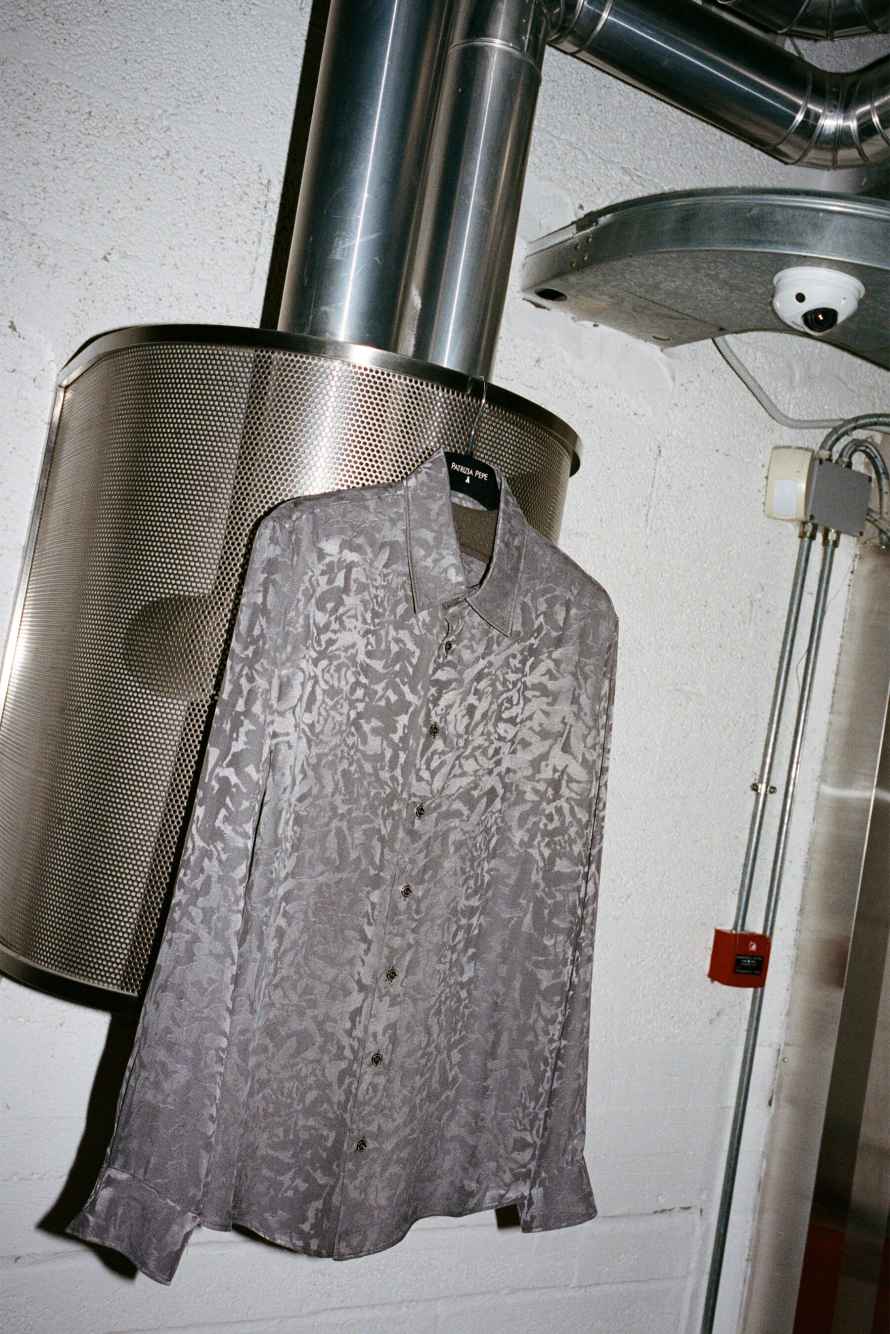 Chemise fluide en jacquard, Gris, Patrizia Pepe