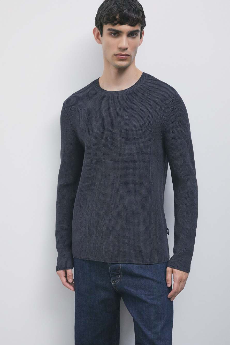Slim-fit ribbed knit, Grey, Patrizia Pepe