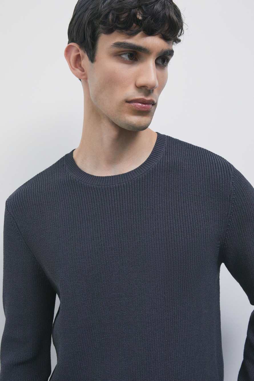 Slim-fit ribbed knit, Grey, Patrizia Pepe