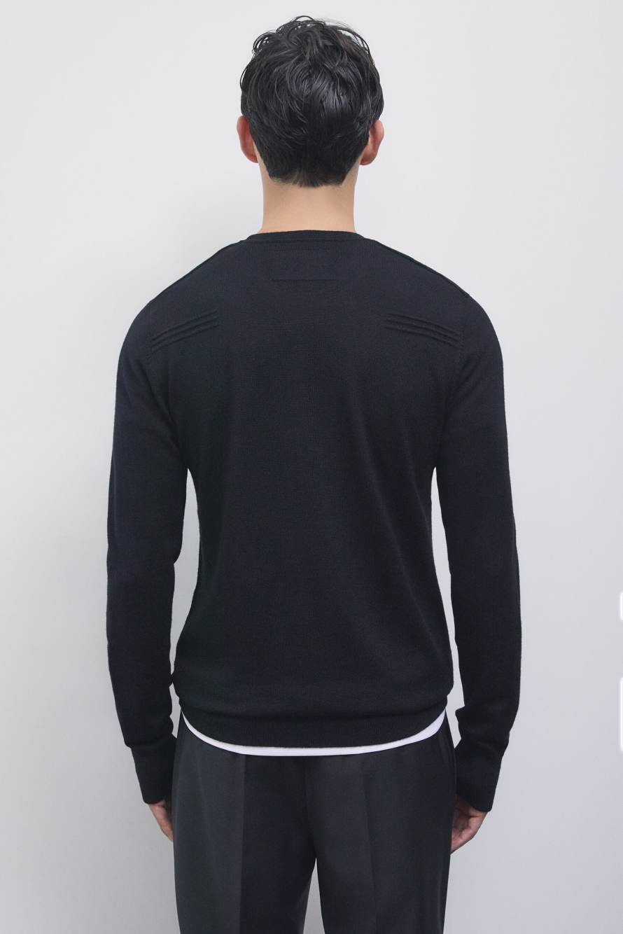 Wool crew-neck sweater, Black, Patrizia Pepe
