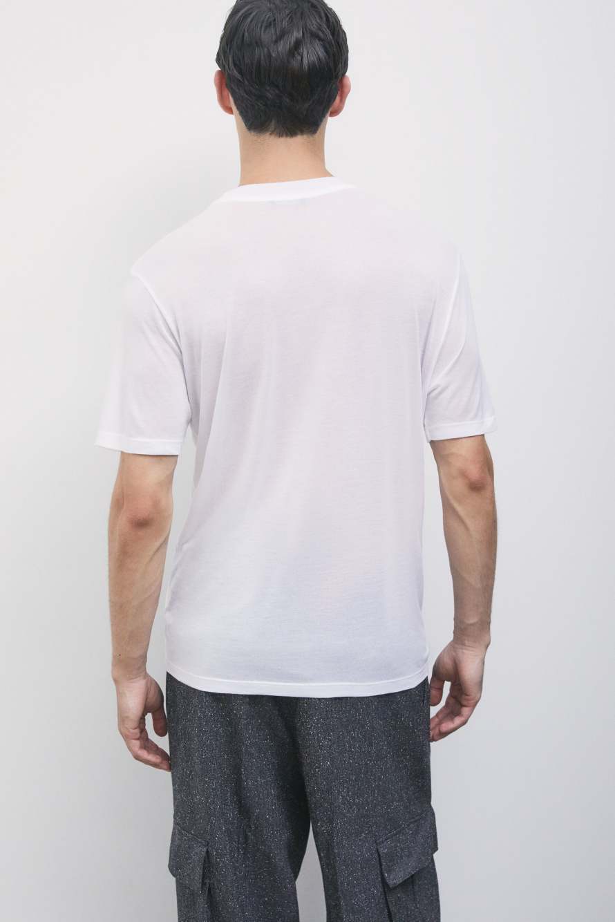 T-shirt &agrave; manches courtes en jersey, Blanc, Patrizia Pepe