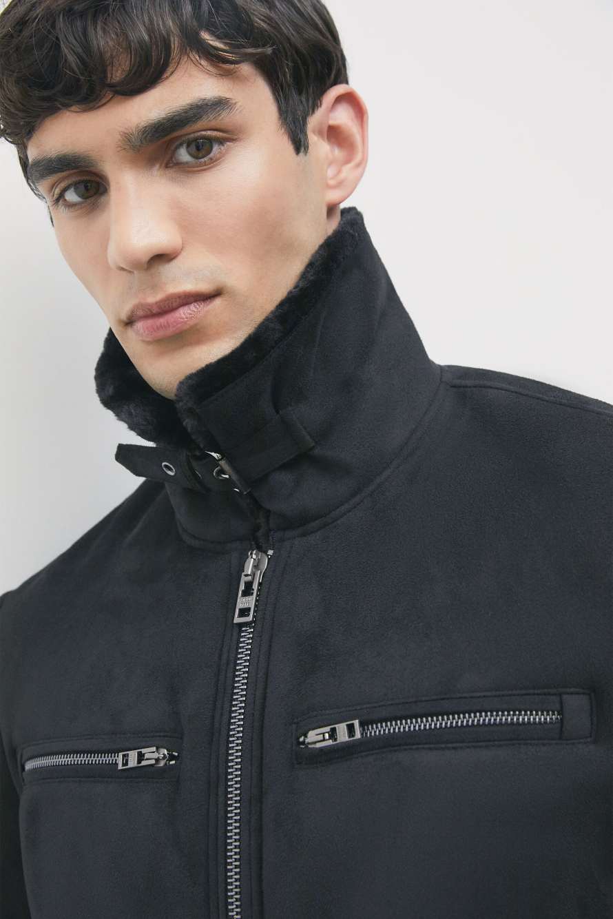 Veste matelass&eacute;e avec col souple, Noir, Patrizia Pepe