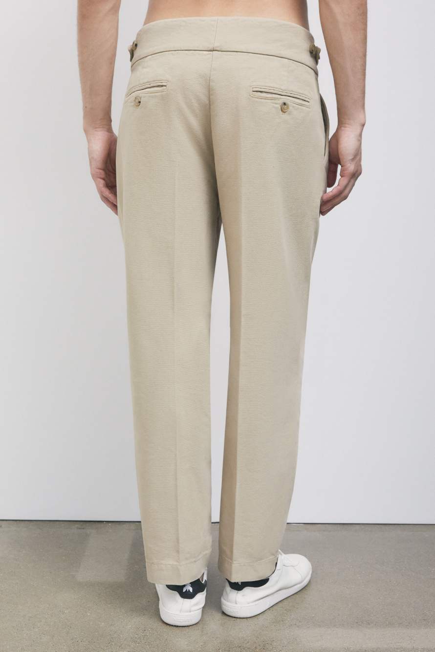 Pantalon cargo en coton structur&eacute;, Beige, Patrizia Pepe
