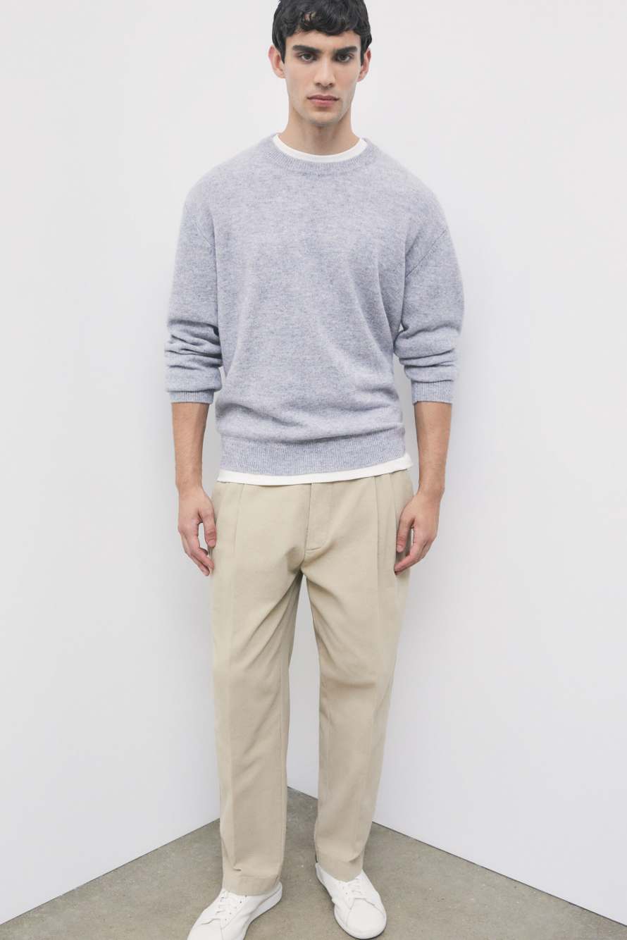 Pantalon cargo en coton structur&eacute;, Beige, Patrizia Pepe