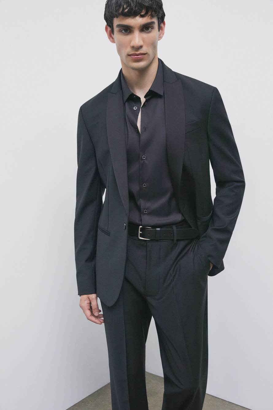 Chemise slim fit &laquo; ESSENTIAL &raquo; en popeline, Noir, Patrizia Pepe