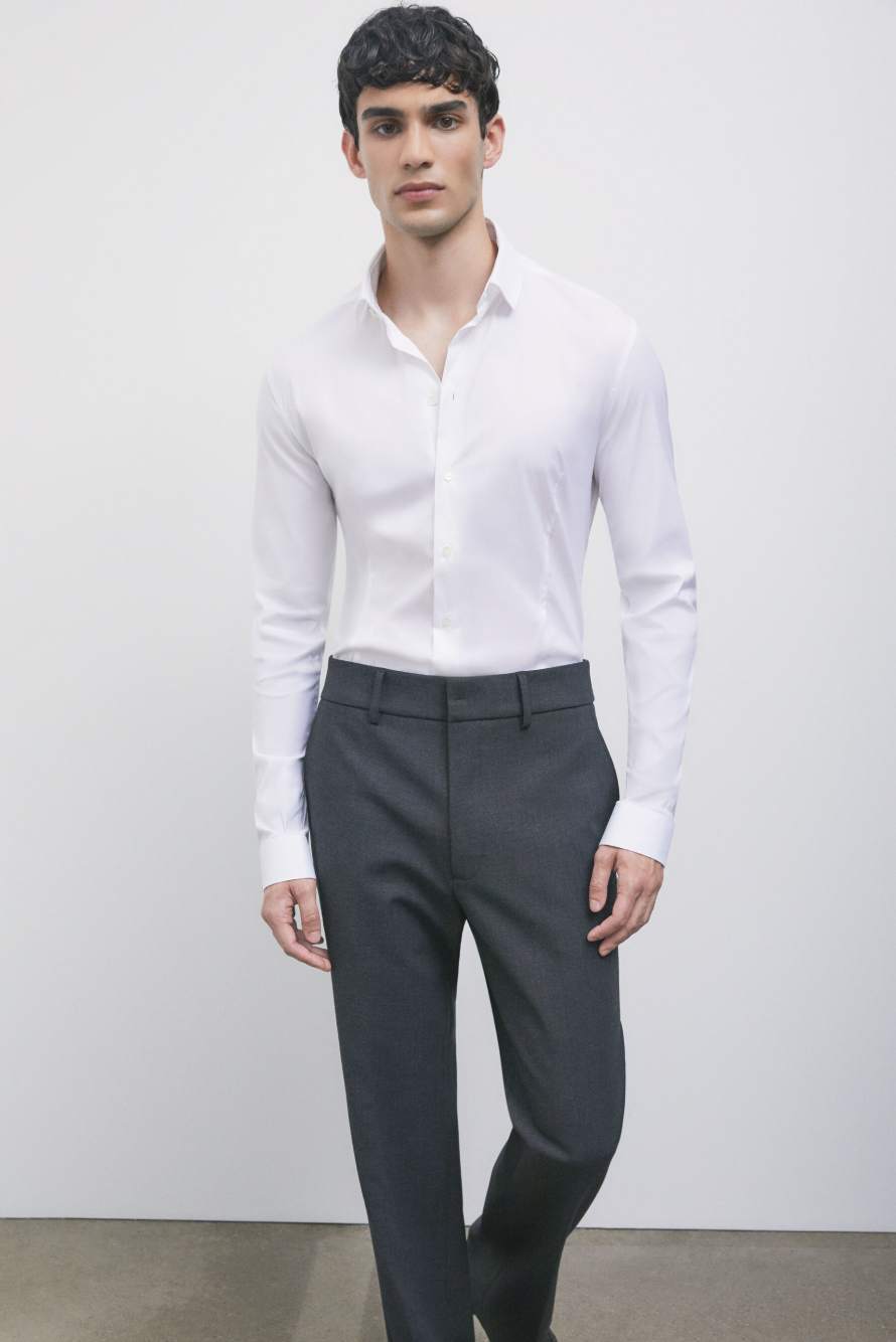 Chemise slim fit &laquo; ESSENTIAL &raquo; en popeline, Blanc, Patrizia Pepe